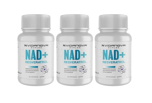 Pack X3 NAD+ Resveratrol 1000mg 60 Cápsulas Original