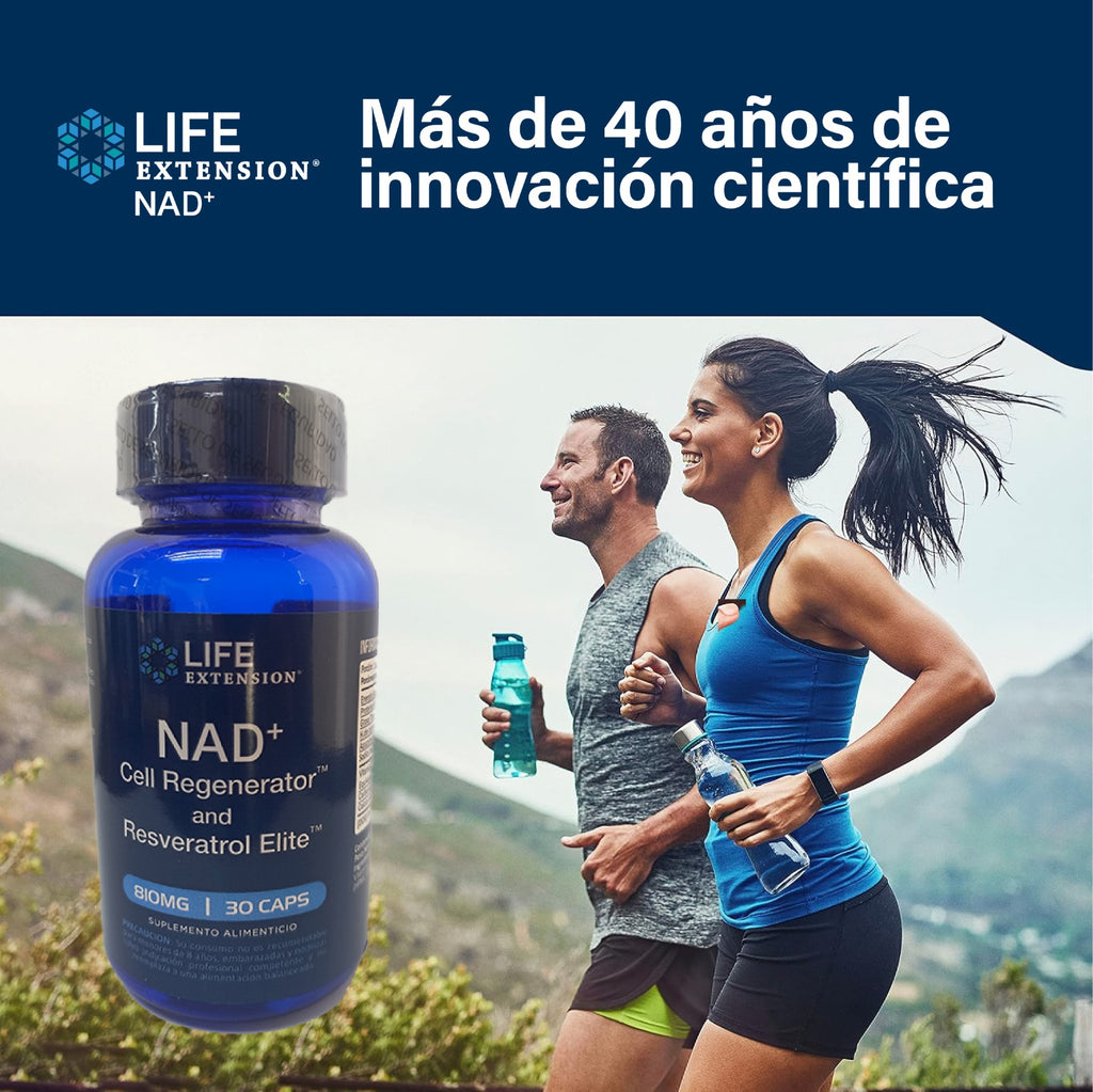 Life Extension Nad + Cell Regenerador celular y Resveratrol 30 Caps