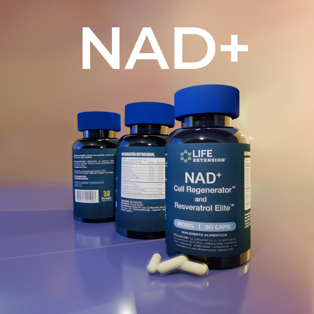 Life Extension Nad + Cell Regenerador celular y Resveratrol 30 Caps