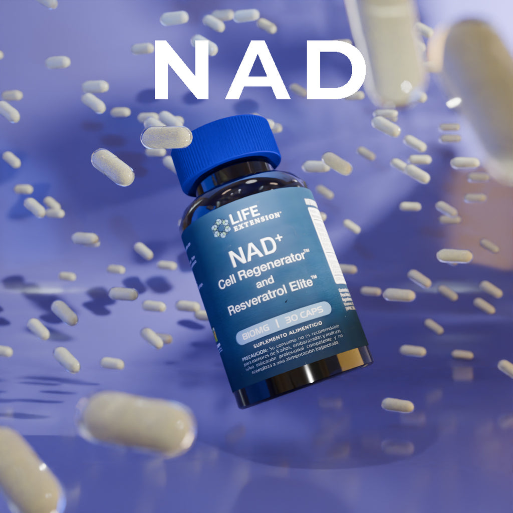 Life Extension Nad + Cell Regenerador celular y Resveratrol 30 Caps