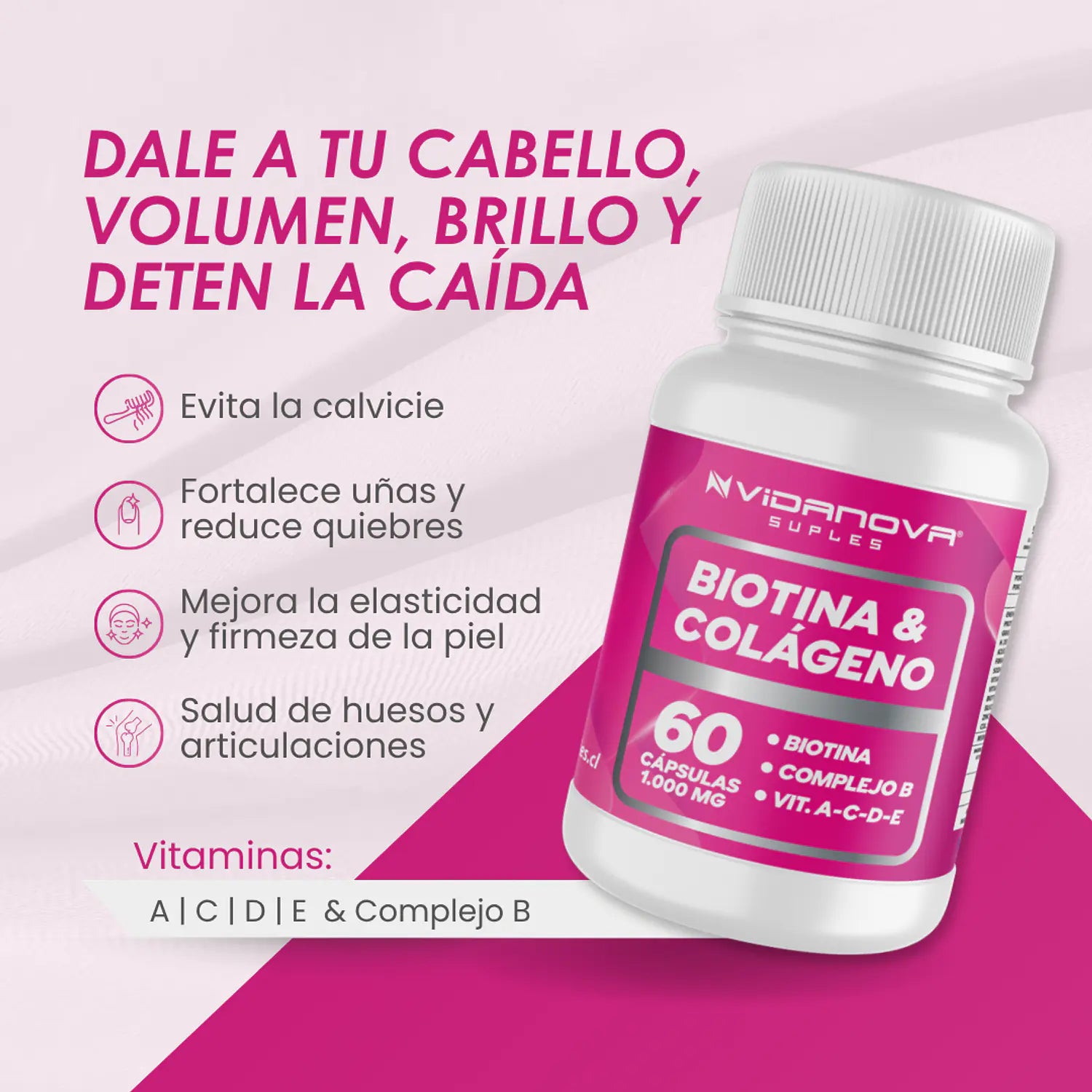 Biotina Colageno 1000mg 60caps