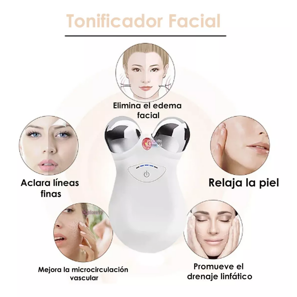 Masajeador Facial Microcorriente USB contra Arrugas y Reafirmante Facial