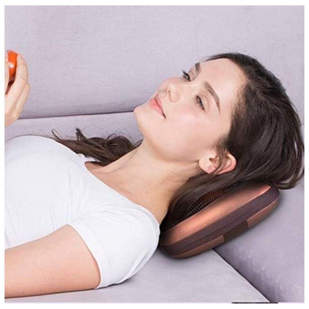 Masajeador de Almohada Doble Hélice Eléctrico Lumbar Cuello y Espalda