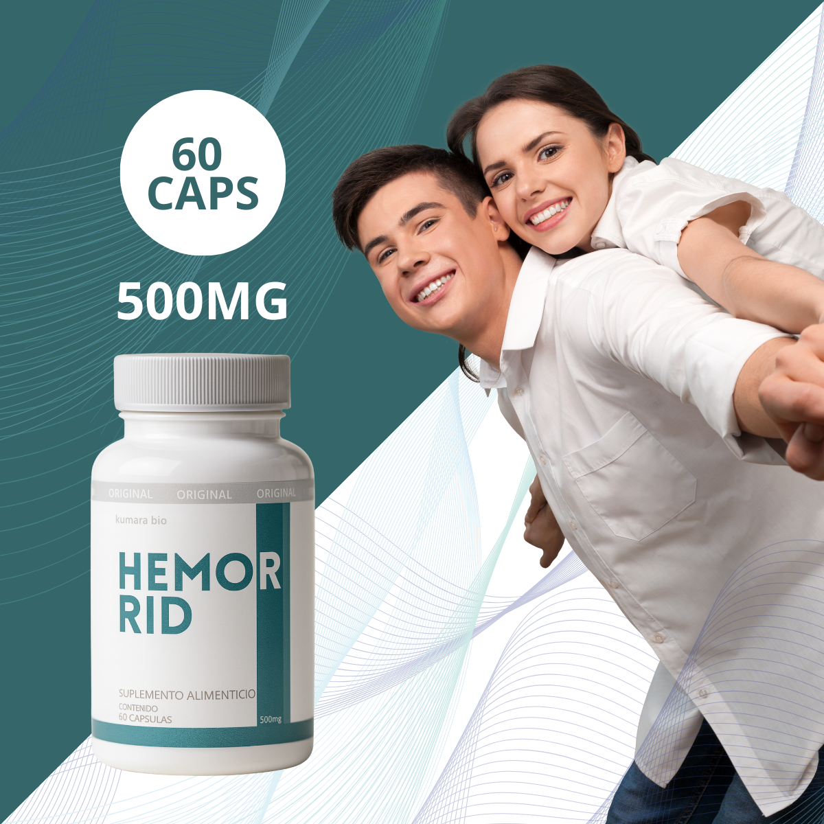 Kumara Hemorrid Alivio Rápido de Hemorroides 500mg