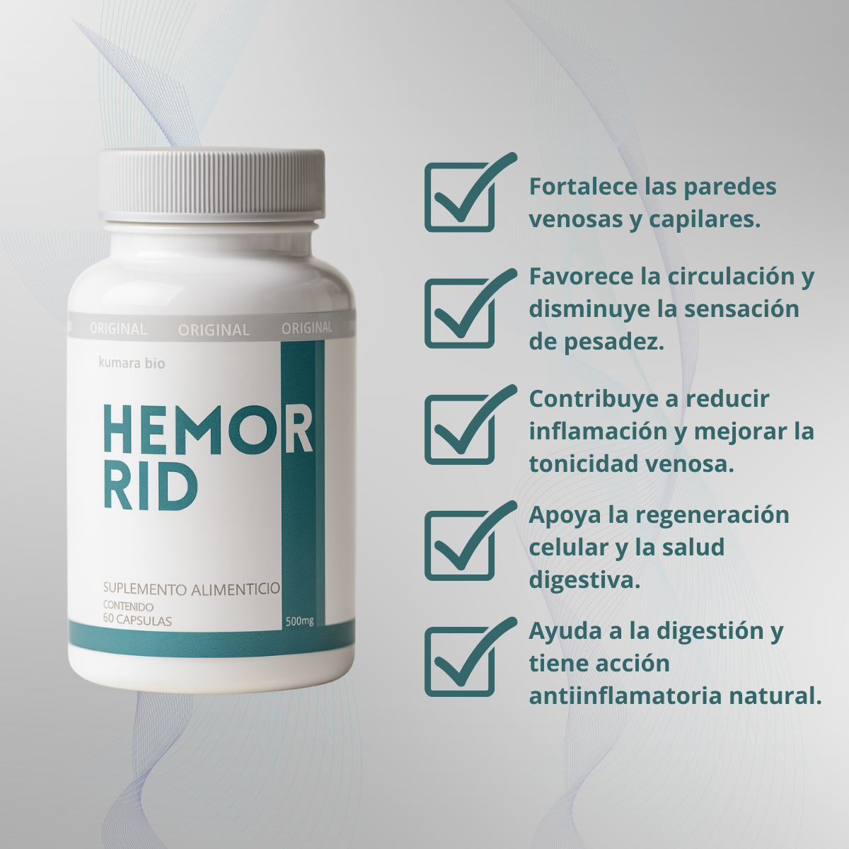 Kumara Hemorrid Alivio Rápido de Hemorroides 500mg