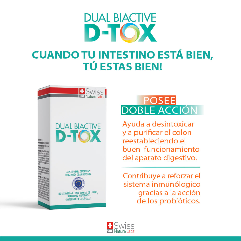Dual Biactive D-tox Complejo Probiótico para 1 Mes