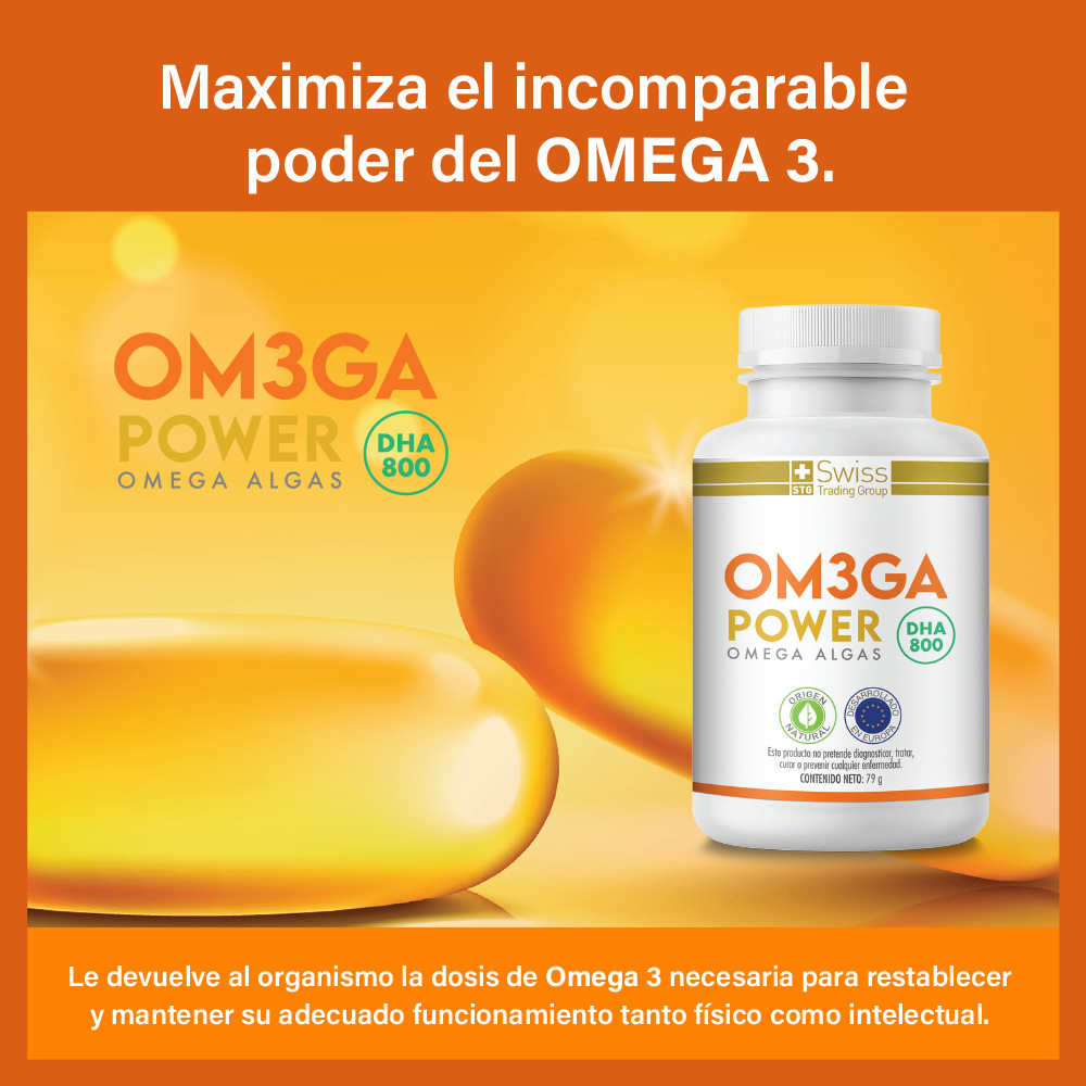 Omega Power 3 Con Máxima Concentración de DHA 1 Mes