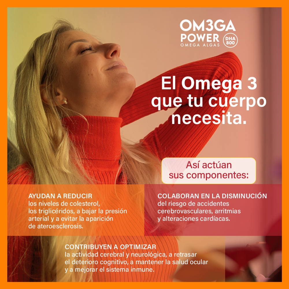 Omega Power 3 Con Máxima Concentración de DHA 1 Mes