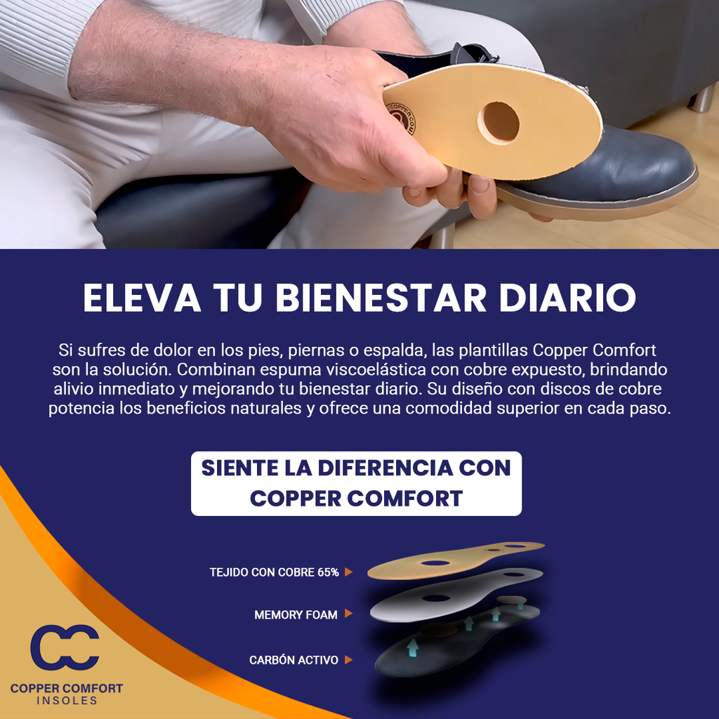 Copper Comfort Plantillas con Cobre