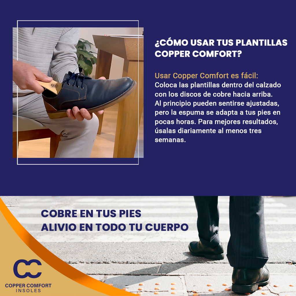 Copper Comfort Plantillas con Cobre