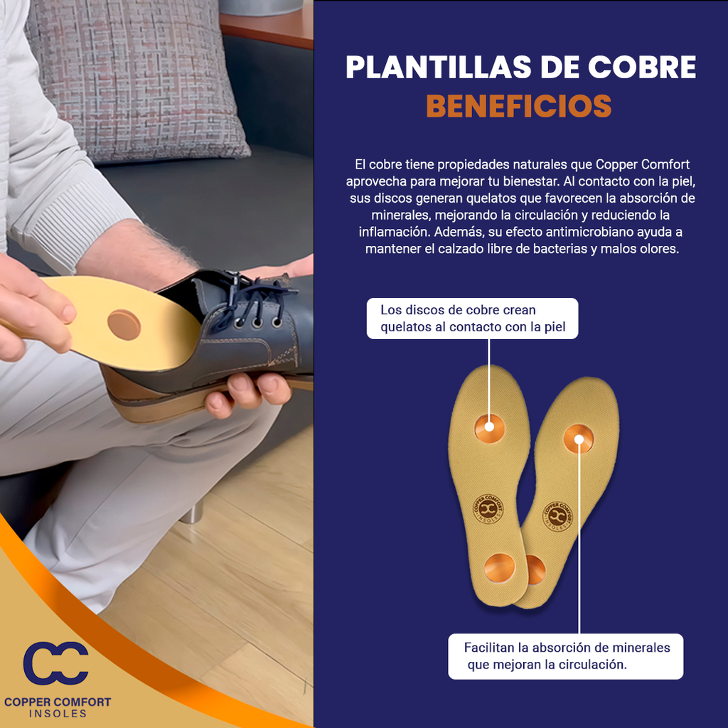 Copper Comfort Plantillas con Cobre