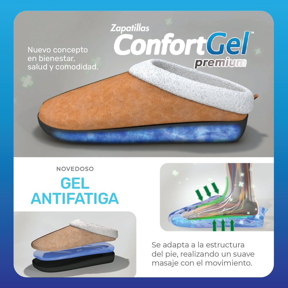 Confort Gel Premium Pantuflas Descanso