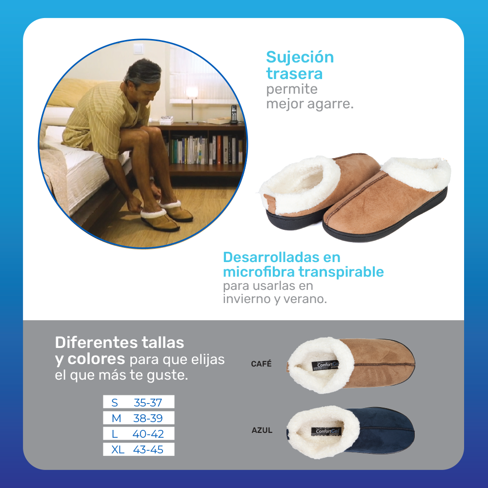 Confort Gel Premium Pantuflas Descanso