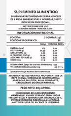 Nad + Resveratrol Gomitas Sabor Frutos Rojos 1000mg