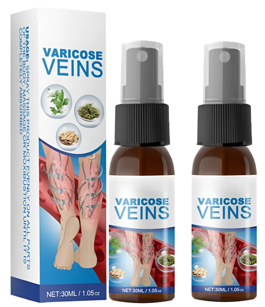 KIT Varicose Veins Spray para las Venas Varicosas + 12 Parches para Várices