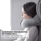 Almohada Cervical de Viaje Multifuncional Ajustable para el Cuello Gris
