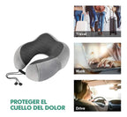 Almohada Cervical de Viaje Multifuncional Ajustable para el Cuello Gris