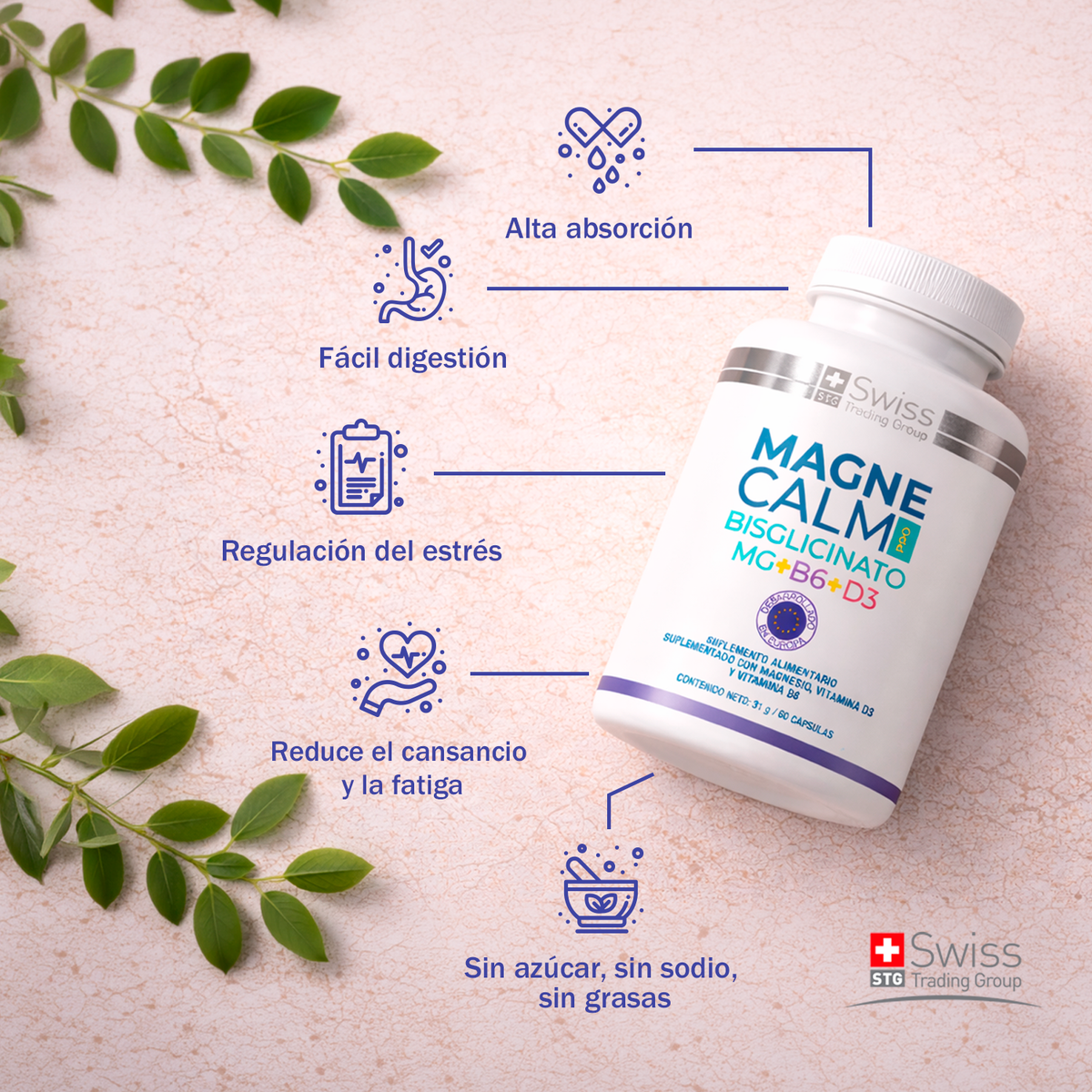 MagneCalm Pro Antiestrés Relajación 60 Caps