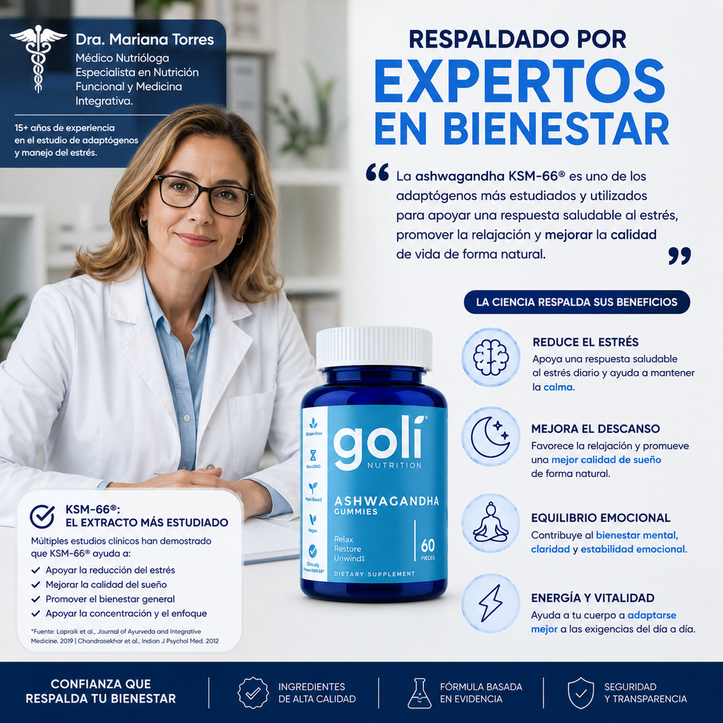 Goli Gomitas de Ashwagandha 60 Caps