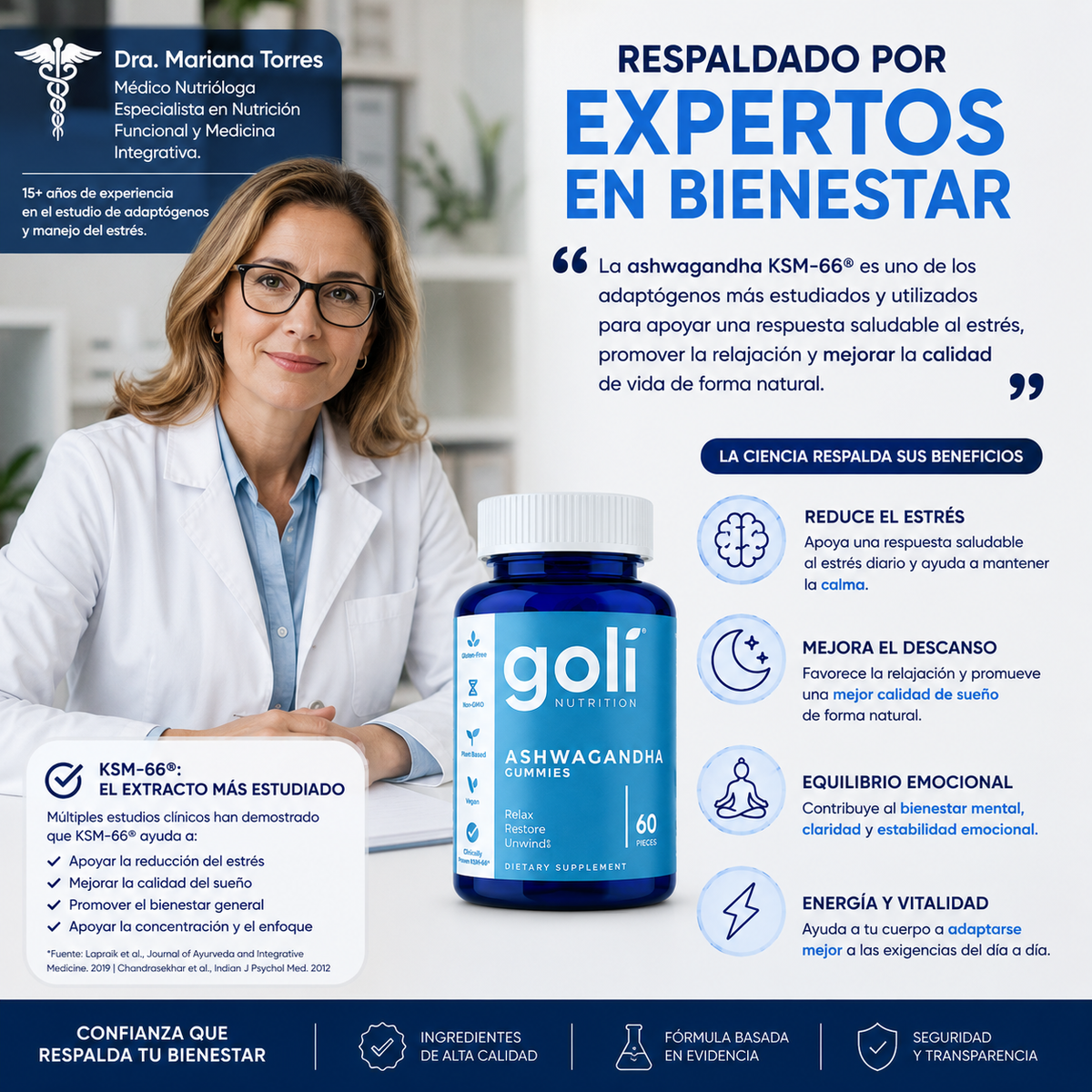Goli Gomitas de Ashwagandha 60 Caps