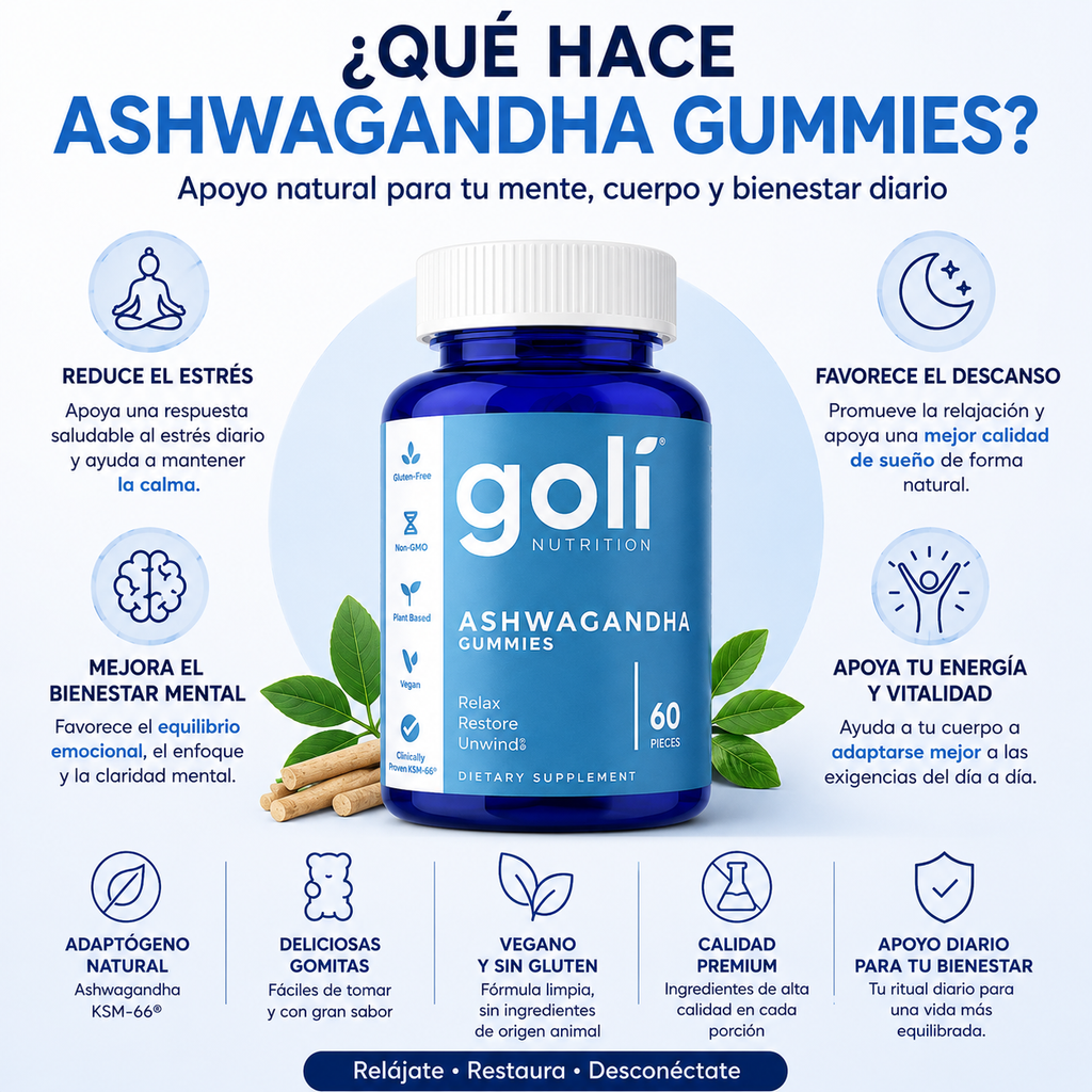 Goli Gomitas de Ashwagandha 60 Caps