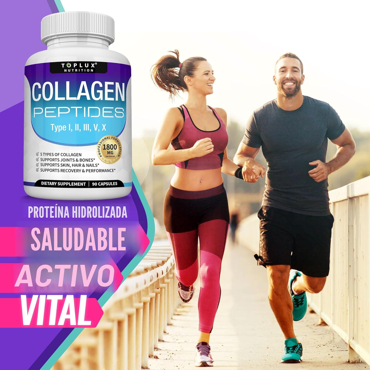 Collagen Peptides Toplux Nutrition 60 Caps