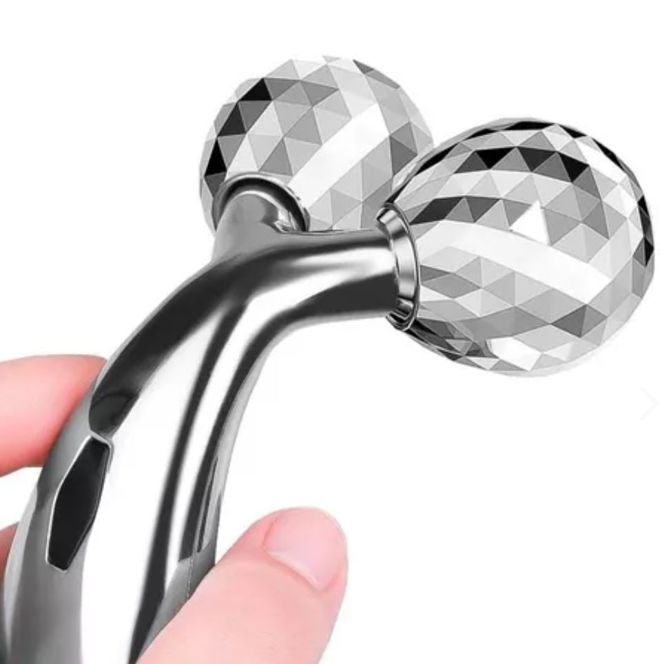 Masajeador Facial 3D de Rodillo Doble