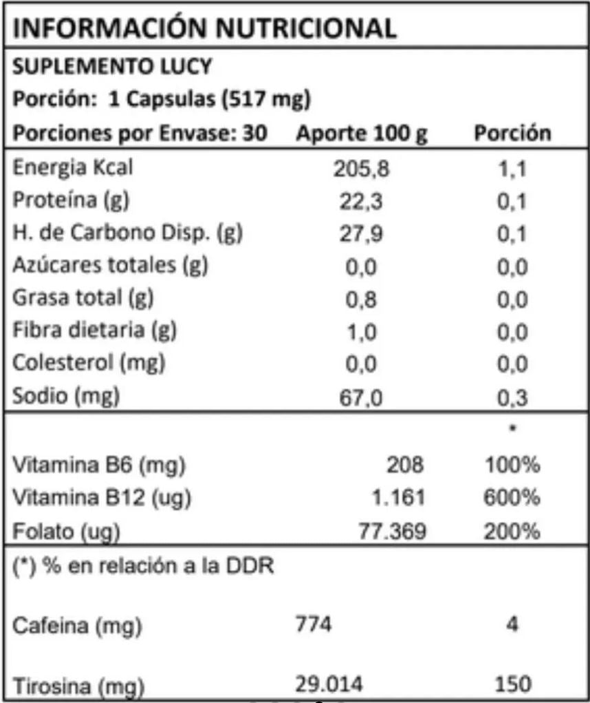 Lucy Memory Complex Enfoque Claridad Mental 30 Caps