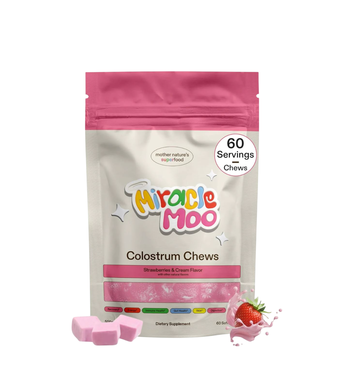 Miracle Moo - Calostro Bovinos Chews 60 Unidades