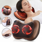 Masajeador de Almohada Doble Hélice Eléctrico Lumbar Cuello y Espalda