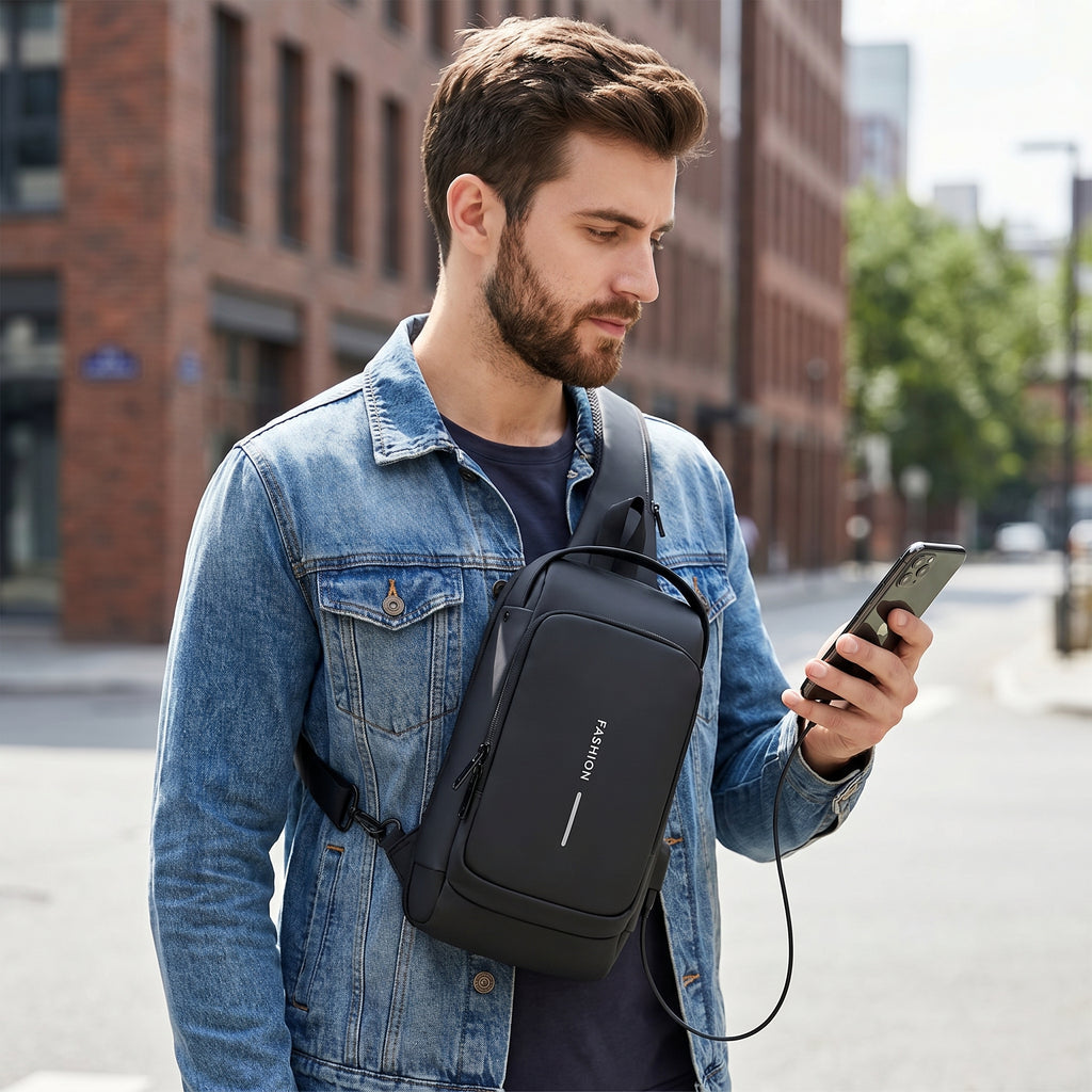 Bolso Antirrobo con Puerto de Carga USB Impermeable