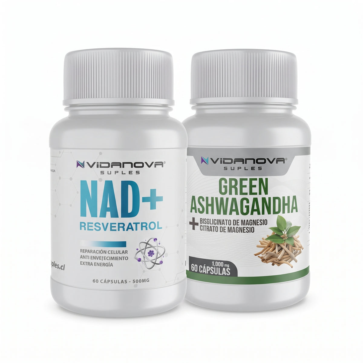 Pack NAD+Resveratrol y Ashwagandha