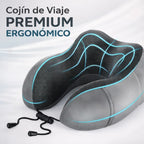 Almohada Cervical de Viaje Multifuncional Ajustable para el Cuello Gris
