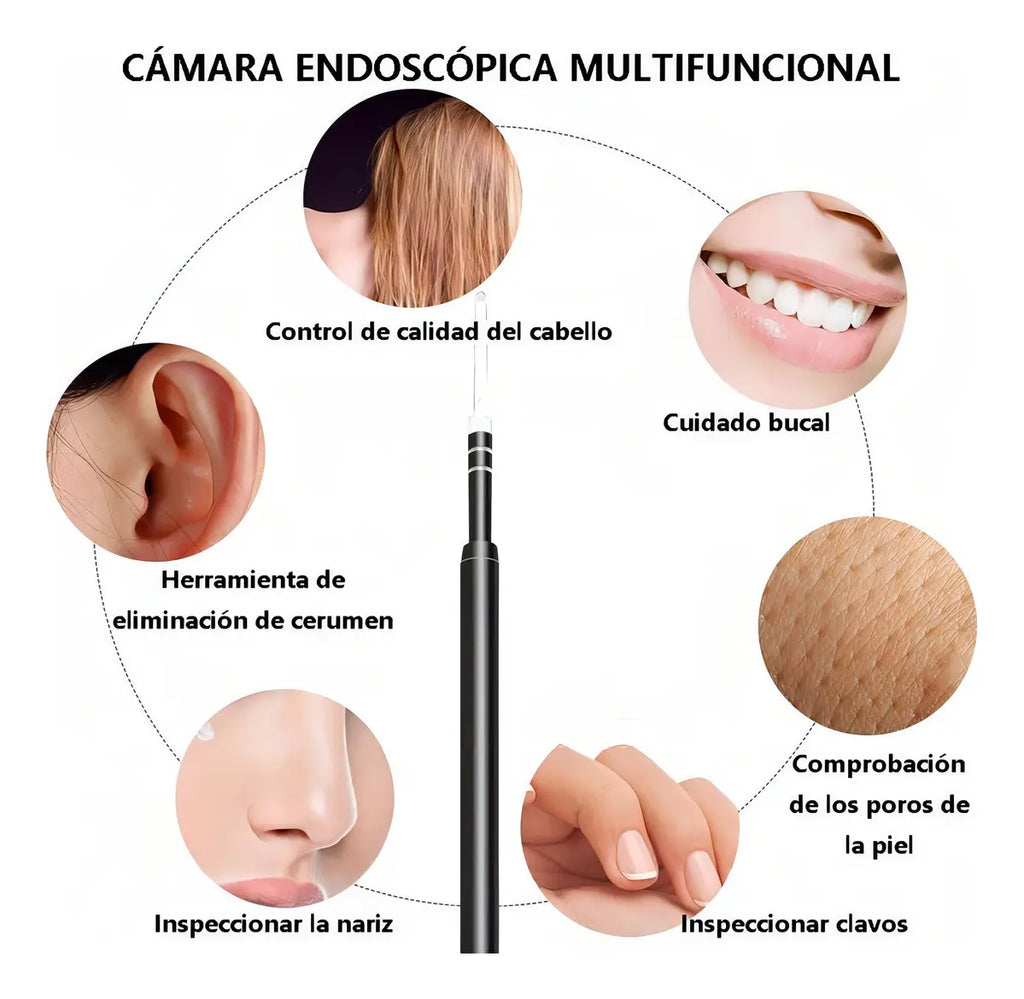 Otoscopio Digital Removedor de Cera