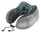 Almohada Cervical de Viaje Multifuncional Ajustable para el Cuello Gris