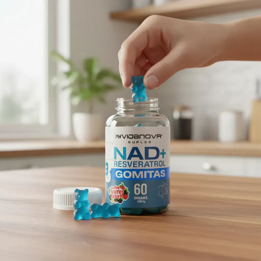 Nad+ Resveratrol Gomitas Sabor Frutos Rojos 1000mg