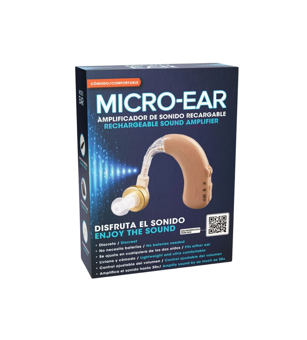 Micro-Ear Amplificador Auditivo Intensifica Sonidos 2 Und.