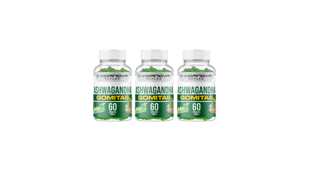 Pack X3 Ashwagandha Gomitas Sabor Manzana 1000mg