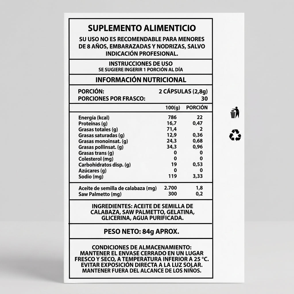 Aceite de Semilla de Calabaza 60 Caps