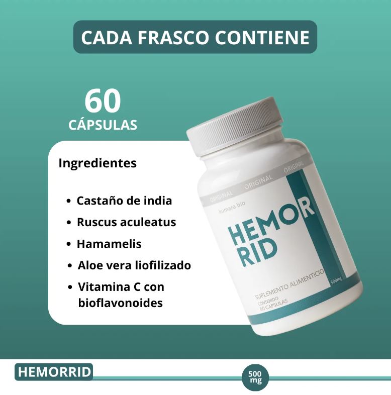 Pack X3 Kumara Hemorrid Alivio Rápido de Hemorroides 500mg