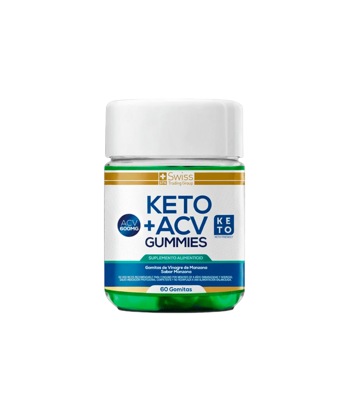 Keto Plus 60 Gomitas Vinagre de Manzana Quema Grasa Sin Azúcar