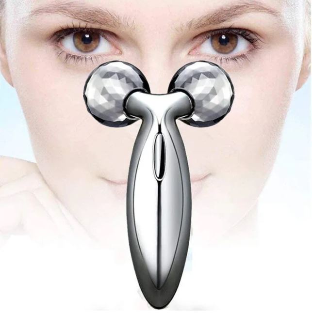 Masajeador Facial 3D de Rodillo Doble