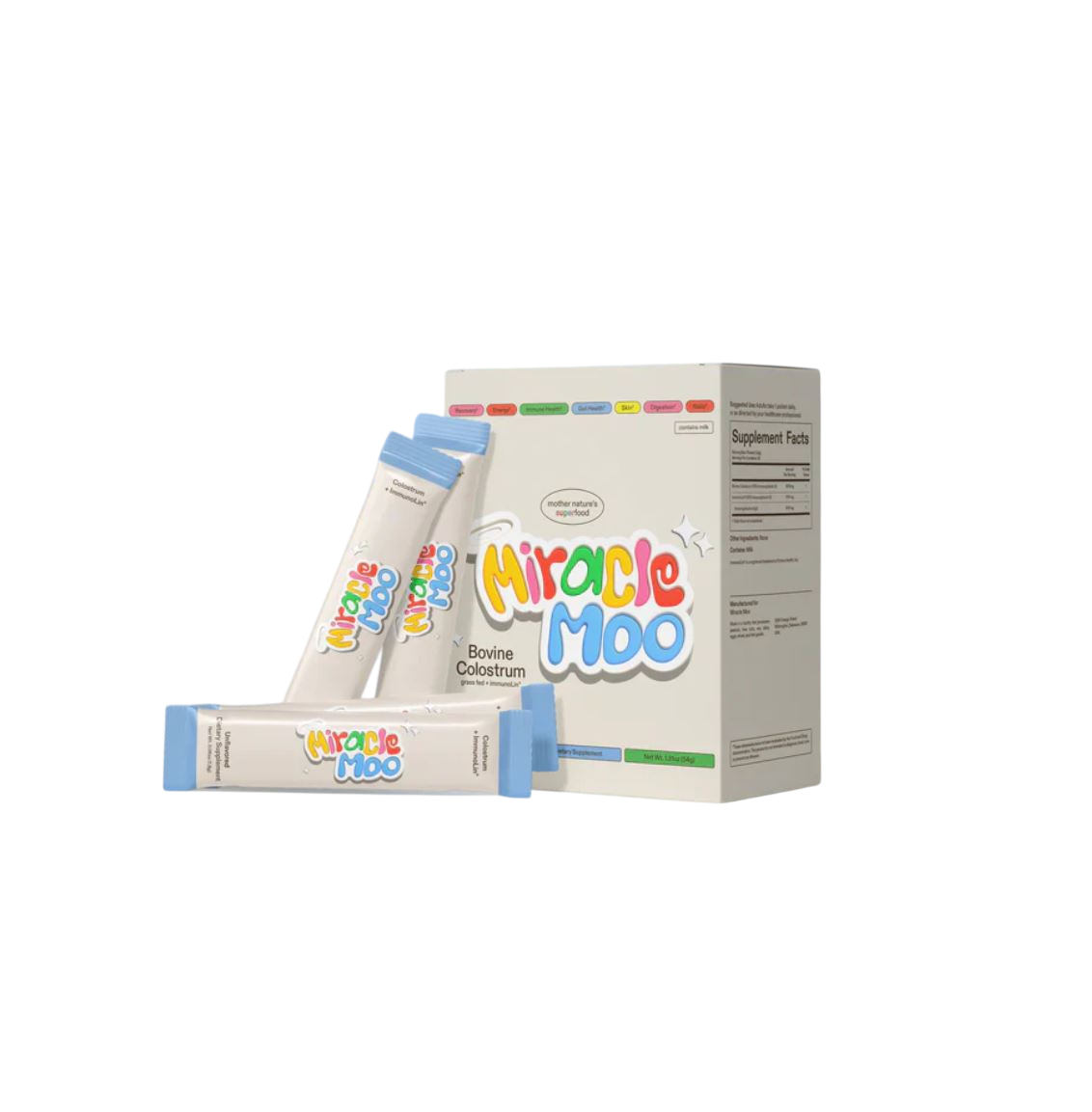 Miracle Moo - Calostro Bovinos Orange Stick Packets 30 Sobres