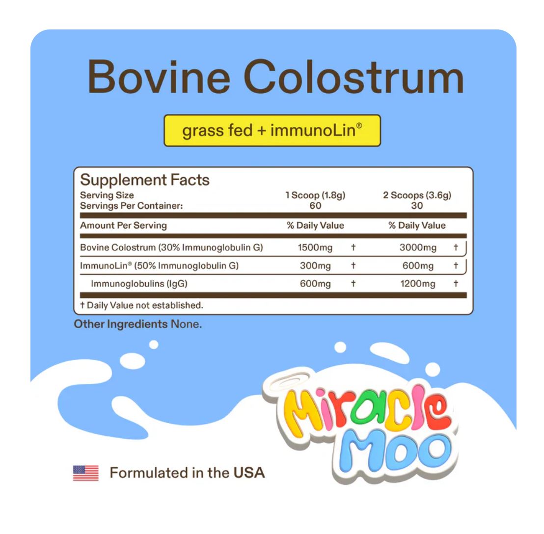 Miracle Moo - Calostro Bovinos Orange Stick Packets 30 Sobres