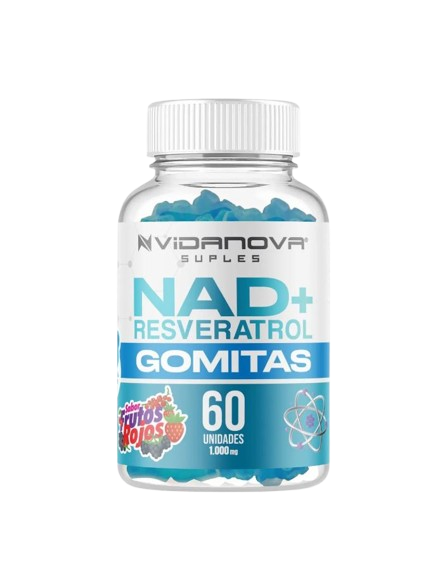 NAD + Resveratrol Gomitas Sabor Frutos Rojos