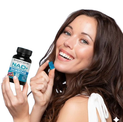 NAD + Resveratrol Gomitas Sabor Frutos Rojos