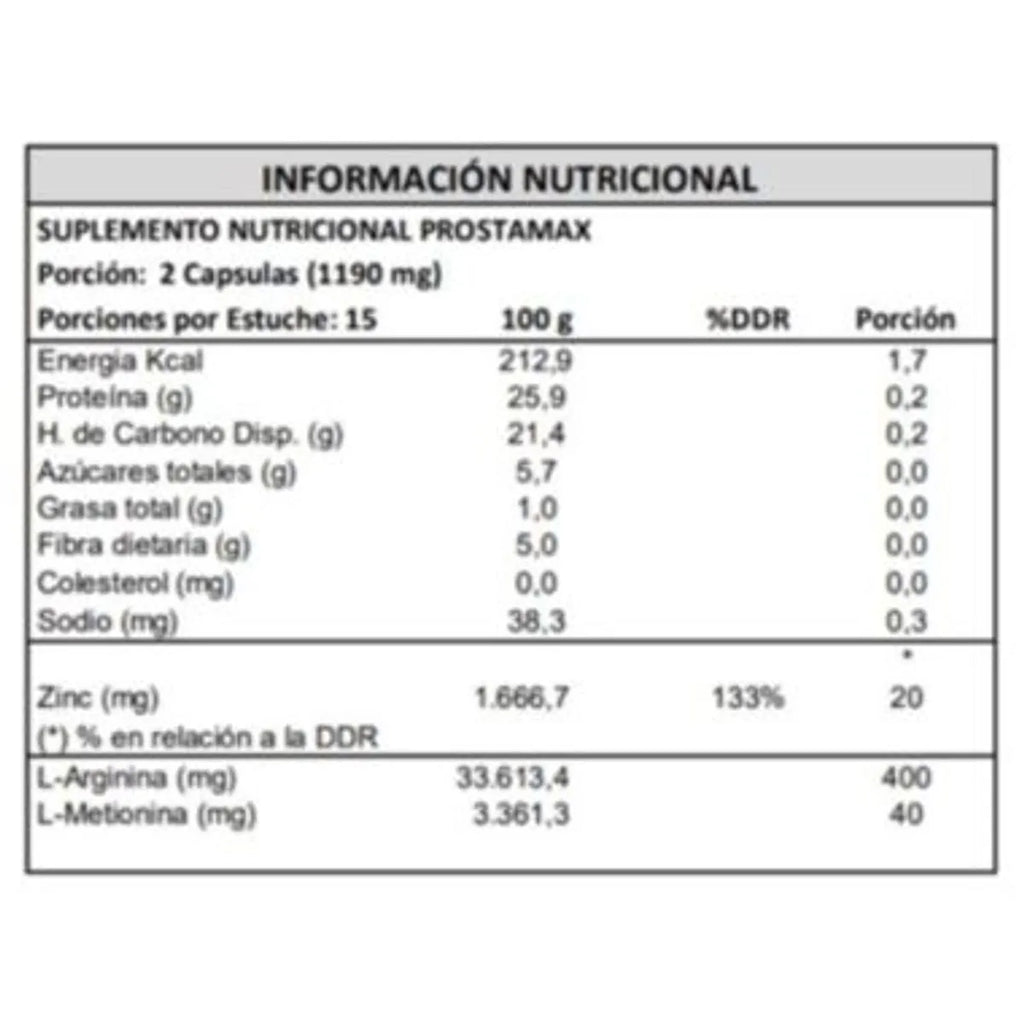 Prostamax Suplemento Cuidado Natural de la Próstata 60 Caps