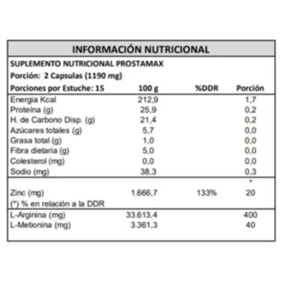 Prostamax Suplemento Cuidado Natural de la Próstata 60 Caps