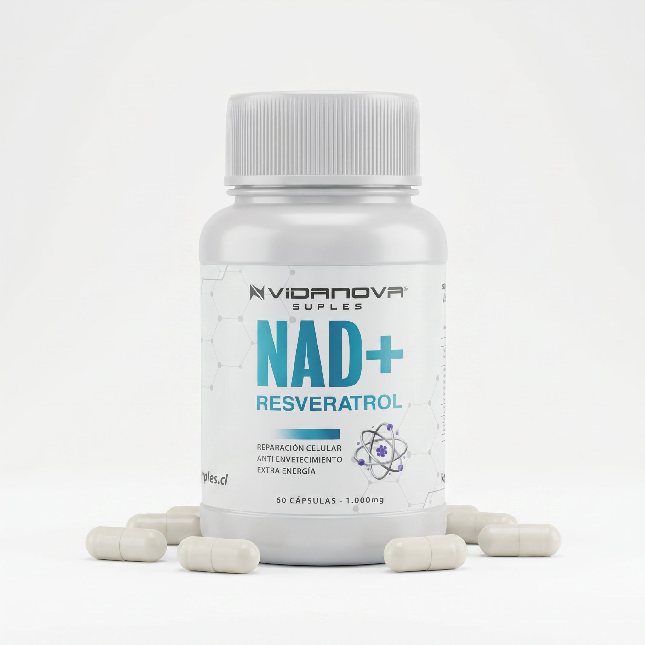 Nad + Resveratrol 1000mg 60 Caps