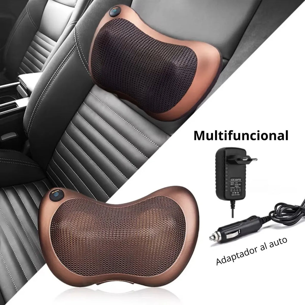 Masajeador de Almohada Doble Hélice Eléctrico Lumbar Cuello y Espalda